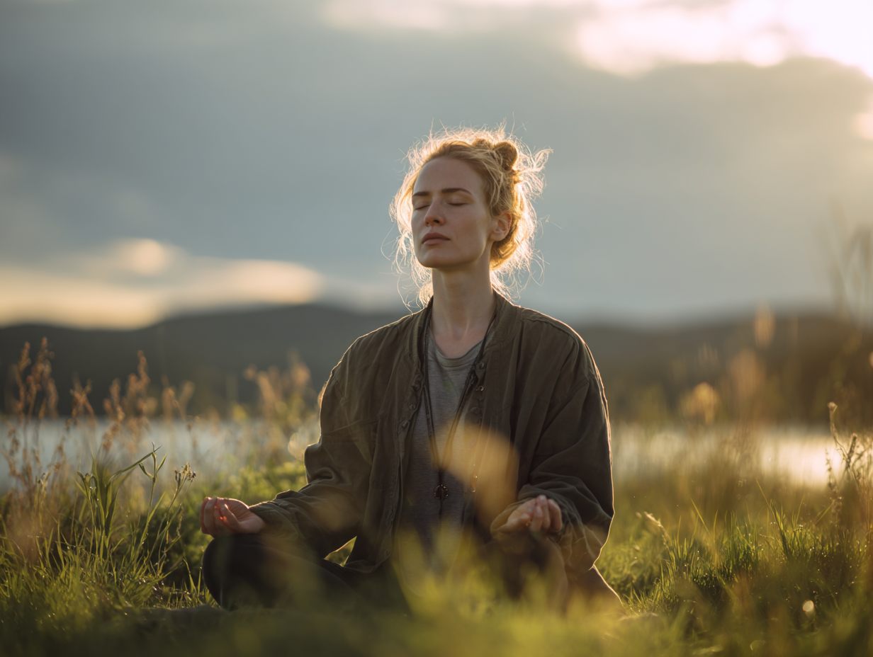 Practică yoga în natură